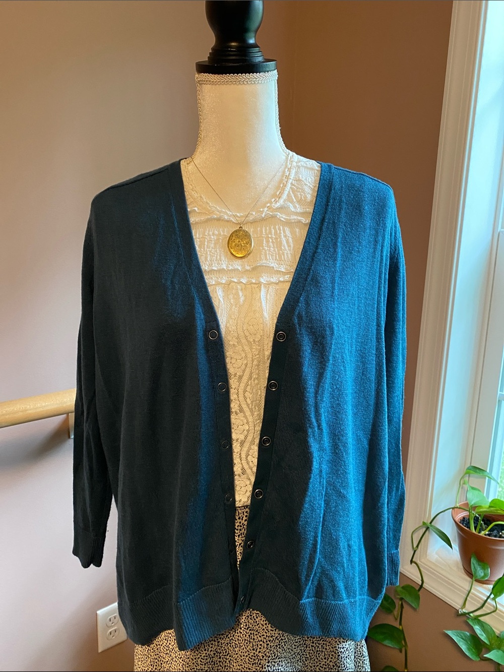 Boden teal cardigan S